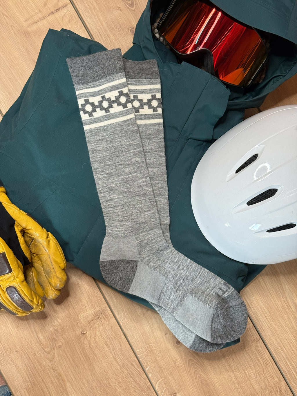Chakana Light Grey - Ski/Snowboard Sock